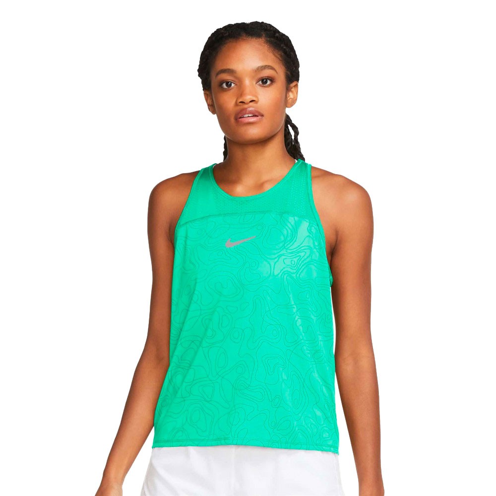 Nike Canotta Running Miler Verde Grigio Donna - Acquista online su Sportland