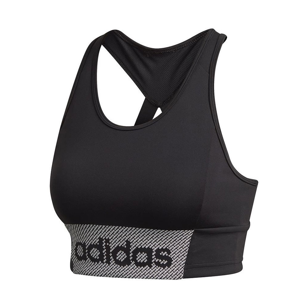 ADIDAS reggiseno sportivo nero grigio donna L