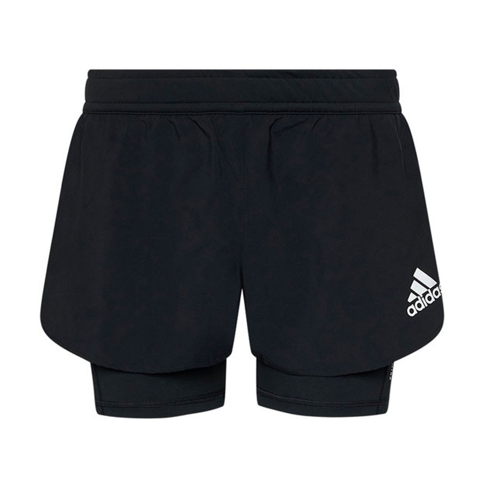 Image of ADIDAS short running 2in1 primeblue nero donna M