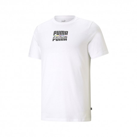 Puma T-Shirt Logo Bianco Uomo