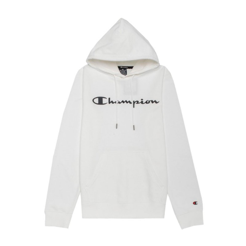 Champion Felpa Con Cappuccio Logo Bianco Uomo - Acquista online su Sportland
