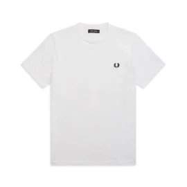 Fred Perry T-Shirt Girocollo Bianco Uomo