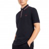 Fred Perry Polo S Bottoni Nero Uomo