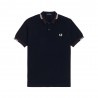 Fred Perry Polo Collo Righe Blu Uomo