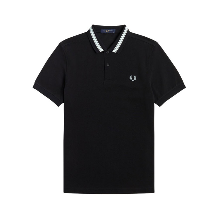 Fred Perry Polo Collo Righe Nero Uomo