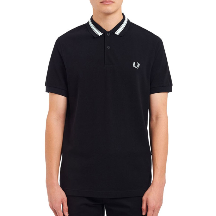 Fred Perry Polo Collo Righe Nero Uomo
