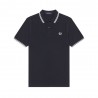 Fred Perry Polo Basica Blu Bianco Uomo