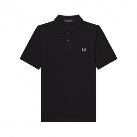 Fred Perry Polo Tono Su Tono Nero Uomo