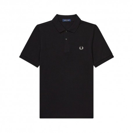 Fred Perry Polo Tono Su Tono Nero Uomo