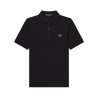 Fred Perry Polo Tono Su Tono Nero Uomo