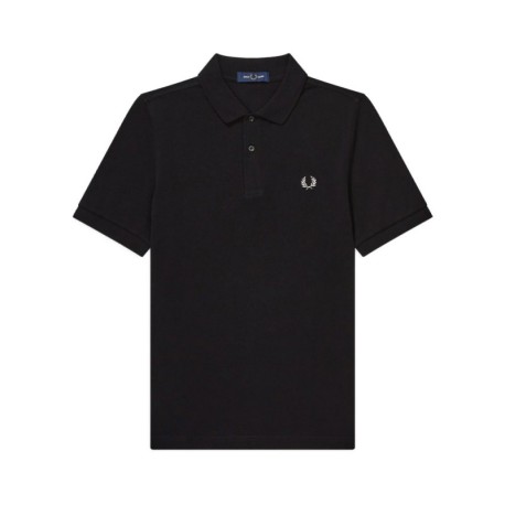 Fred Perry Polo Tono Su Tono Nero Uomo