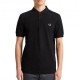 Fred Perry Polo Tono Su Tono Nero Uomo