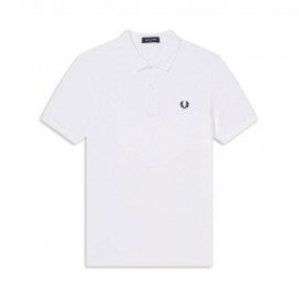 Fred Perry Polo Tono Su Tono Bianco Uomo