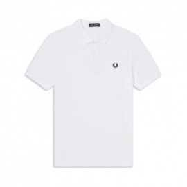 Fred Perry Polo Tono Su Tono Bianco Uomo