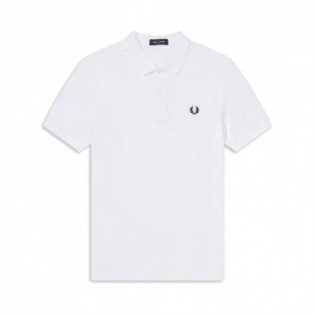 Fred Perry Polo Tono Su Tono Bianco Uomo