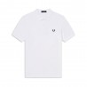 Fred Perry Polo Tono Su Tono Bianco Uomo