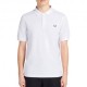 Fred Perry Polo Tono Su Tono Bianco Uomo