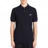 Fred Perry Polo Tono Su Tono Blu Uomo