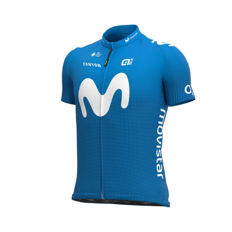 Ale' Maglia Ciclismo Movistar 2020 Azzurro Uomo Acquista online su Sportland