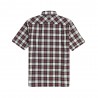 Fred Perry Camicia Manica Corta Quadri Rosso Uomo