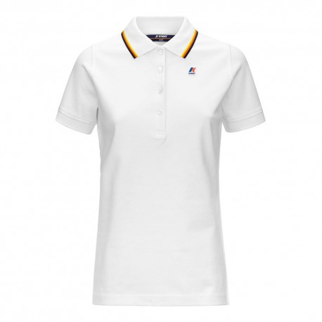 K-Way Polo Stretch Bianco Donna