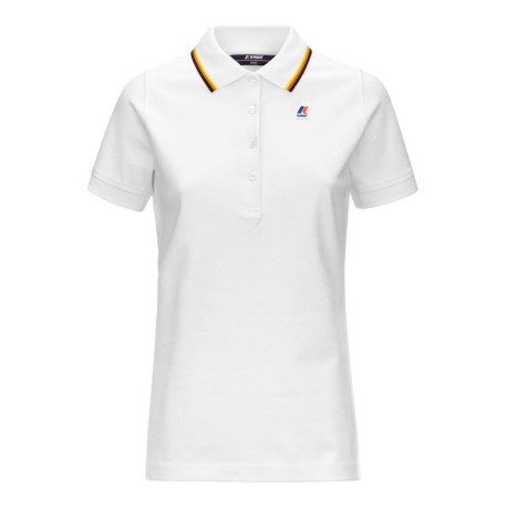 K-Way Polo Stretch Bianco Donna