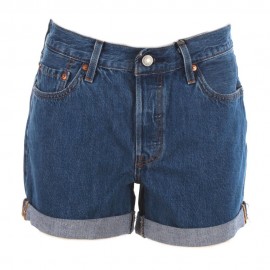 Levi's Shorts 501 S/Strappi Blu Medio Donna