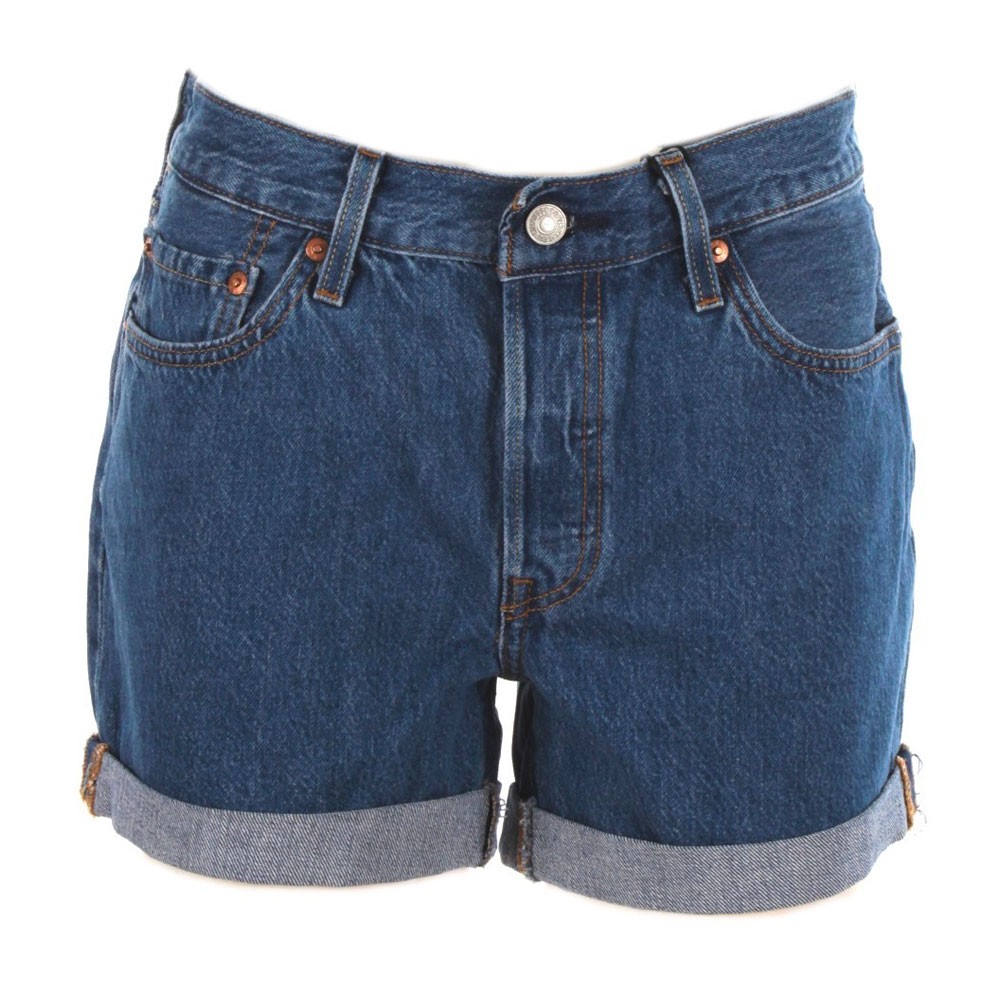 Levi's Shorts 501 S/Strappi Blu Medio Donna - Acquista online su Sportland