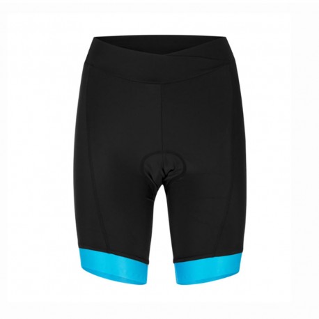 Hot Stuff Pantaloncini MTB Race Nero Azzurro Fluo Donna