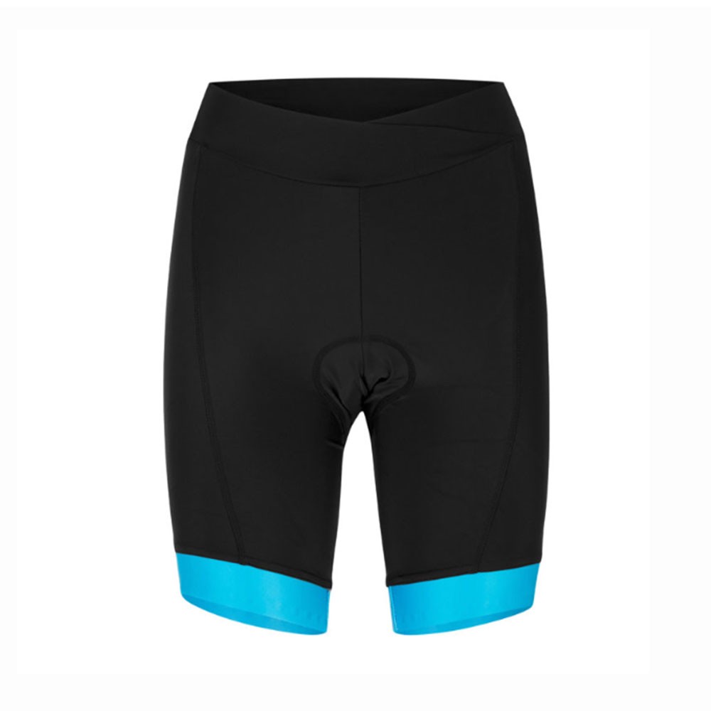 HOT STUFF pantaloncini ciclismo race nero azzurro fluo donna l