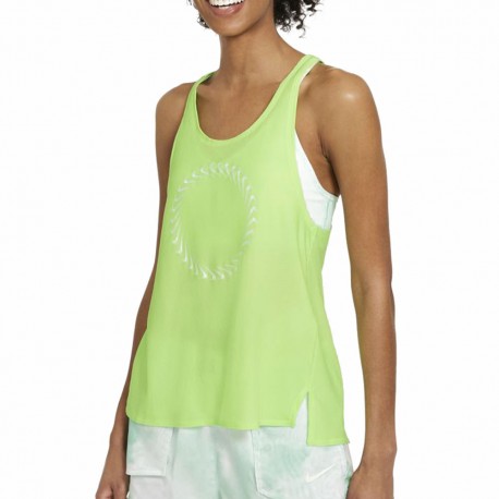 Nike Canotta Running Miler Icon Clash Bianco Donna