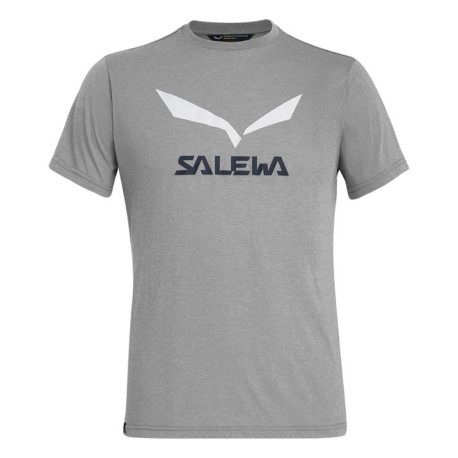 Salewa T-Shirt Solidlogo Heather Grigio Uomo
