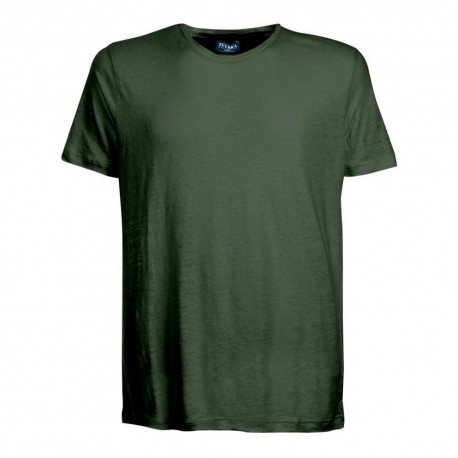 Zeybra T-Shirt Mare Lino Verde Uomo
