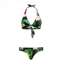 Sundek Bikini Fiori Nero Donna