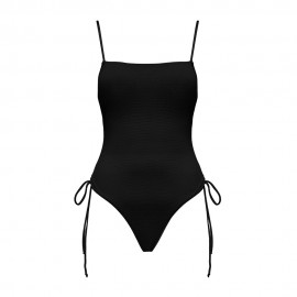 Sundek Costume Intero Piquet Nero Donna