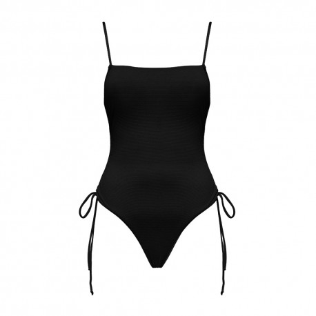 Sundek Costume Intero Piquet Nero Donna