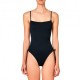 Sundek Costume Intero Piquet Nero Donna