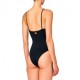 Sundek Costume Intero Piquet Nero Donna