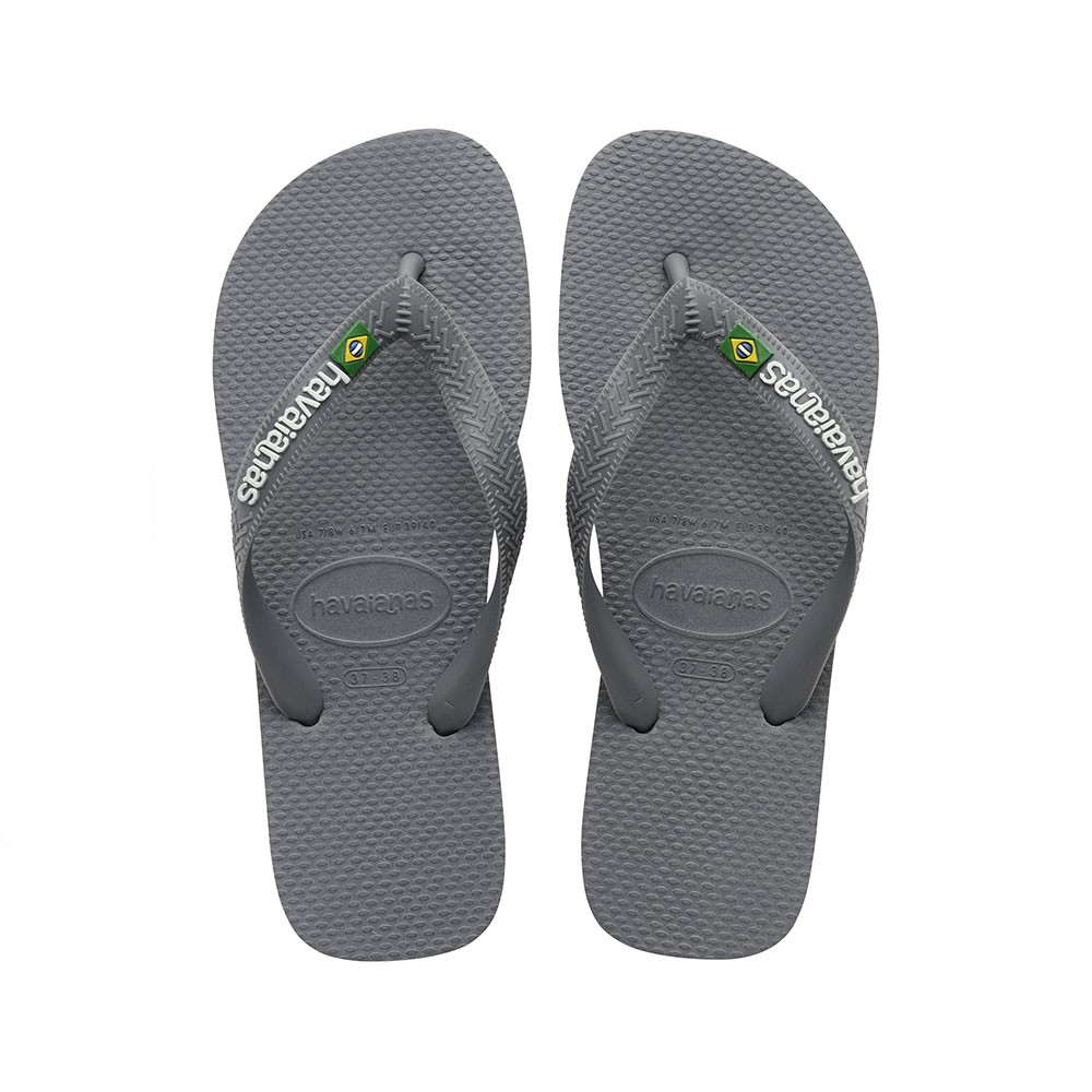 Havaianas Infradito Mare Brasil Grigio Metallizzato Uomo BRASIL 43/44 - EUR 45/46