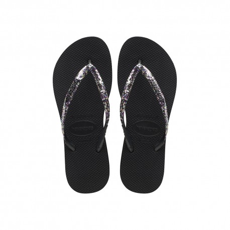 Havaianas Infradito Mare Slim Flatform Glitter Nero Donna