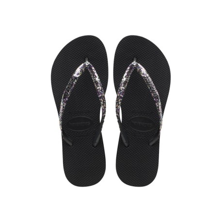 Havaianas Infradito Mare Slim Flatform Glitter Nero Donna