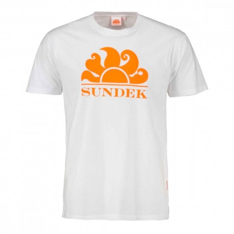 Sundek T-Shirt Mare Logo Sole Bianco Uomo