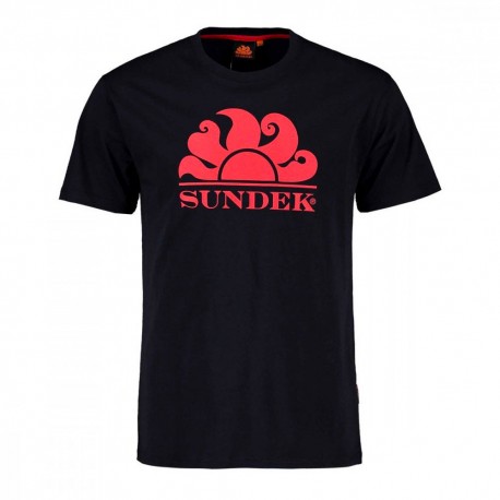 Sundek T-Shirt Mare Logo Sole Blu Uomo