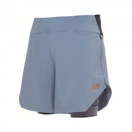 New Balance Short Running Pmv Portable Azzurro Uomo