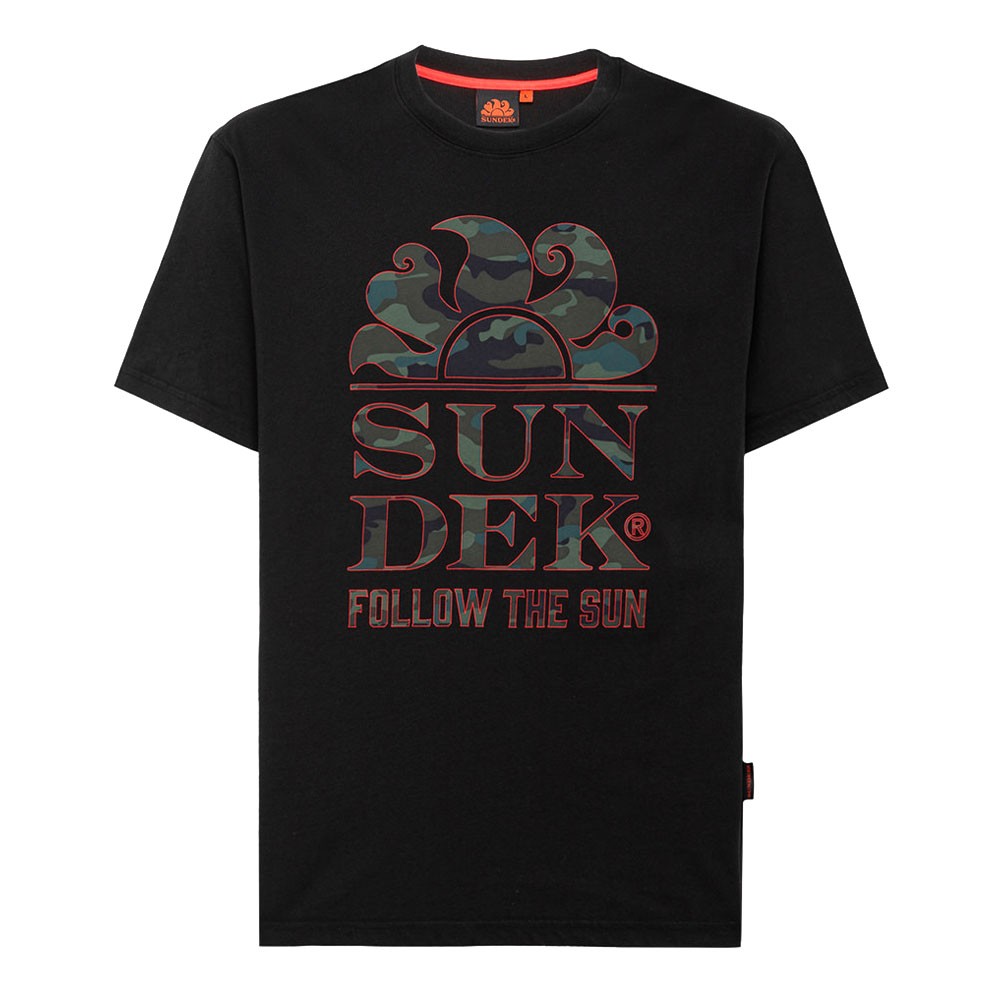 Sundek T Shirt Mare Logo Sole Con Scritta Nero Uomo Acquista online su Sportland