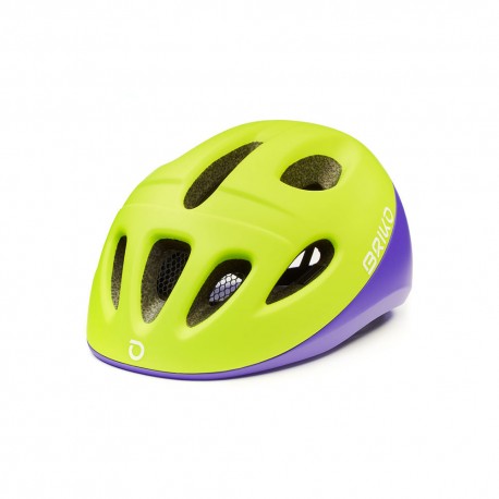 Briko Casco Bici Fury Giallo Viola Bambino