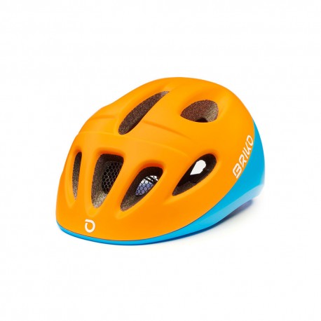 Briko Casco Bici Fury Arancio Blu Bambino