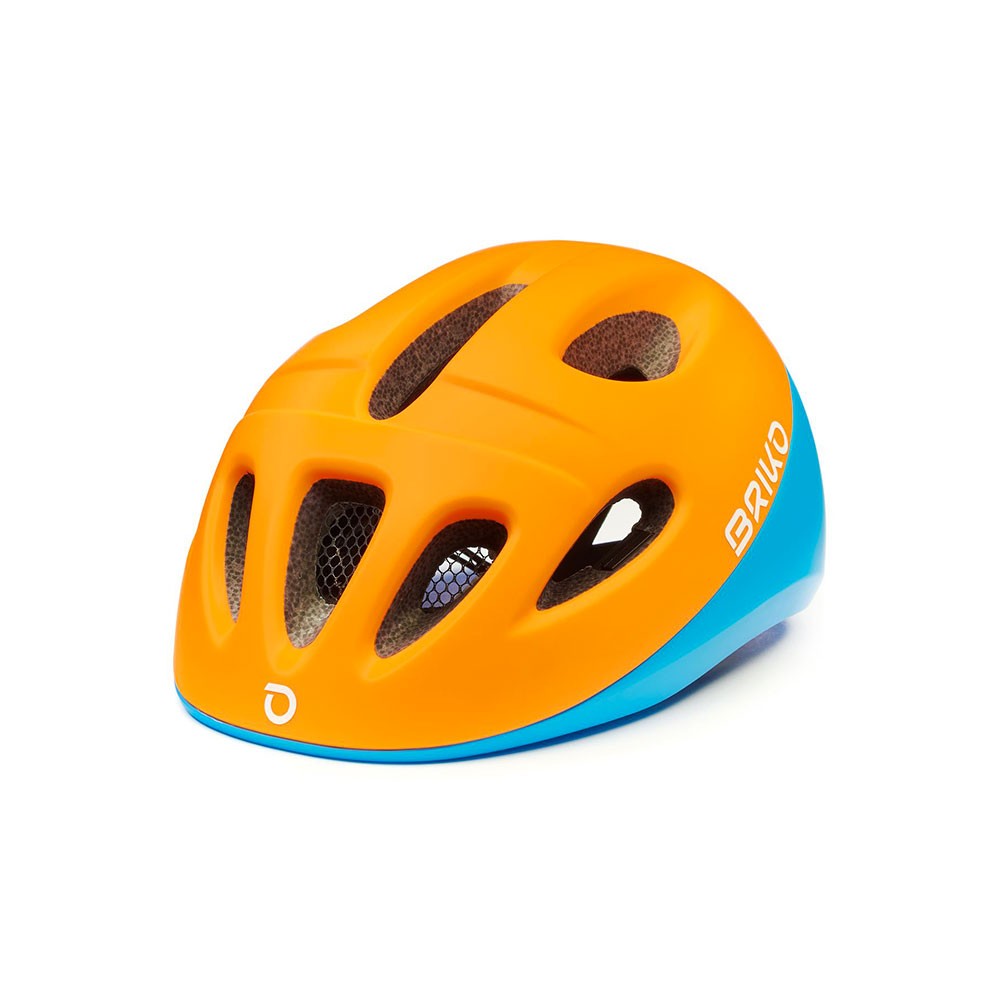 briko casco bici fury arancio blu bambino s/m uomo