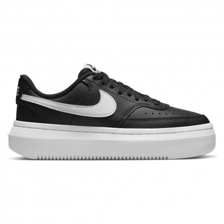 Nike Sneakers Court Vision Alta Nero Bianco Donna