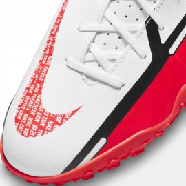 Nike Scarpe Da Calcio Phantom Gt2 Club Tf Bianco Rosso Bambino